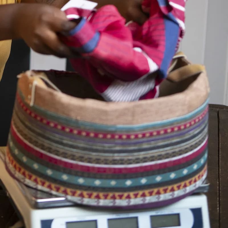 Woven kiondo basket